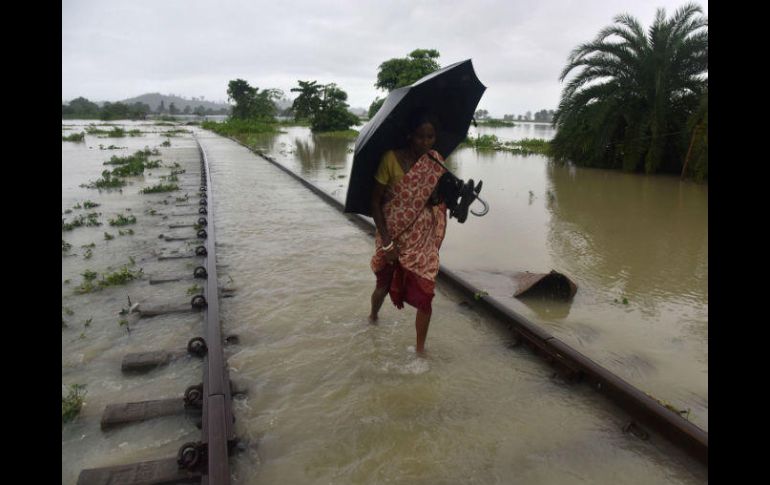 Las precipitaciones afectan a 3.1 millones de personas en India. AFP / B. Boro