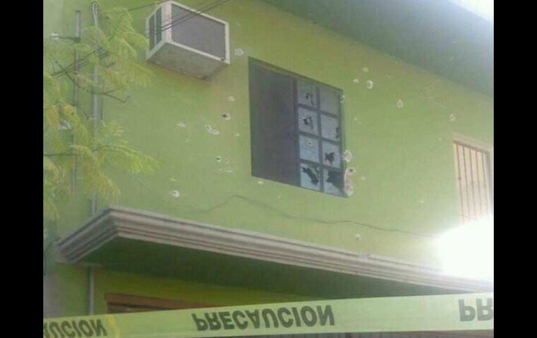 Imagen de una finca dañada por las balas durante los enfrentamientos. FACEBOOK / REYNOSA CODIGO ROJO