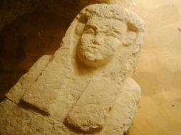 Uno de los sarcófagos descubiertos en la zona de Minya, al sur de El Cairo. EFE / Ministerio de antigüedades egipcio