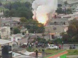 El lugar fue acordonado por bomberos y personal de Protección Civil. TWITTER / @Supervivencia9