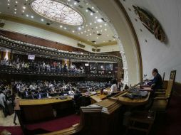 Vista general del hemiciclo de sesiones del palacio federal legislativo de la Asamblea Nacional. EFE / M. Gutiérrez