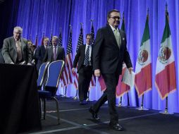 El secretario de Economía, Ildefonso Guajardo (c) participa del acto de apertura de la primera ronda de la renegociación del TLCAN. EFE / L. Nolly