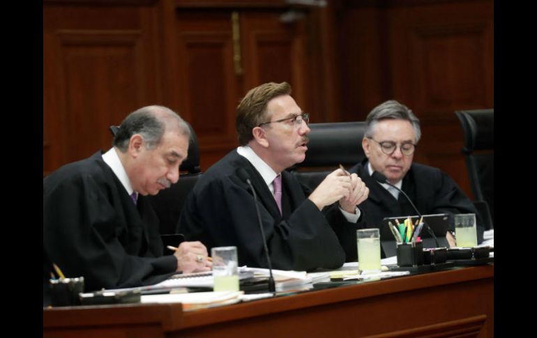 Los resolutivos propuestos por el ministro Javier Laynez Potisek  fueron escuchados durante la sesión de salas de la Corte. SUN / I. Stephens