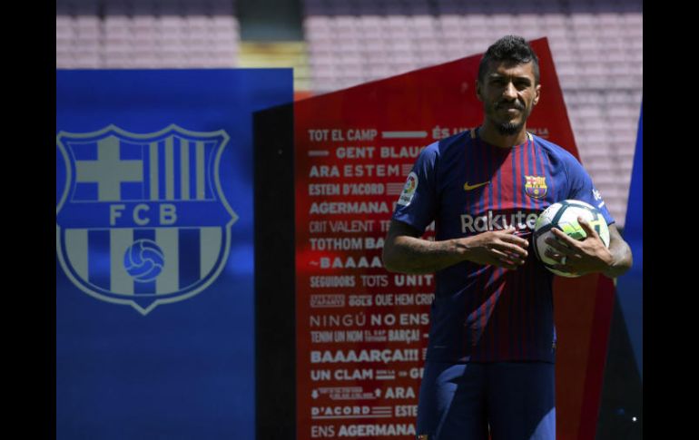 El futbolista firmó su contrato que lo vincula al Barça hasta el 30 de junio de 2021 y que incluye cláusula de rescisión de 120 MDE. AFP / L. Gene