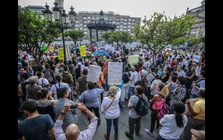 Manifestantes señalan al Gobierno del Estado de realizar actos intimidatorios para obligarlos a la reubicación. EL INFORMADOR / ARCHIVO