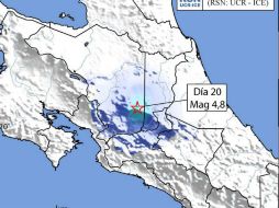 El movimiento telúrico ocurrió a las 15:38 hora local. TWITTER / @RSNcostarica