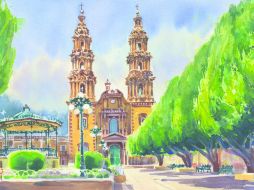 San José de Gracia se reconoce fácil a la distancia gracias a una de sus edificaciones más hermosas: La Parroquia del Señor San José. ESPECIAL / J. Monroy