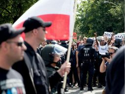 La protesta estuvo custodiada por aproximadamente mil policías. EFE / A. Becher