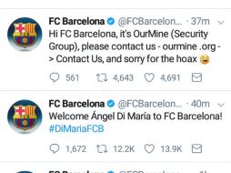 El grupo de piratas pidió al club que se ponga en contacto con ellos. TWITTER / @FCBarcelona_es