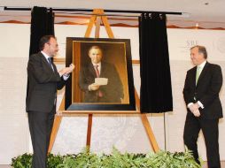 El cuadro aparece en la galería de retratos de extitulares. TWITTER / @SRE_mx