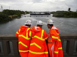 ''Harvey'' se encuentra a 120 kilómetros al estesureste de Corpus Christi y 135 kilómetros al sur de Port O'Connor. AP / N. Wagner