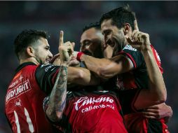 A tres minutos del final, Damián Mustro hizo estallar las gargantas en el Estadio Caliente al poner el 2-1 definitivo. MEXSPORT / Emiliano