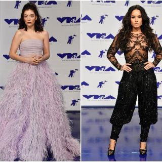 Celebridades desfilan por la alfombra azul de los MTV VMAs