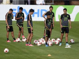 El equipo mexicano continuará este martes con sus trabajos de preparación de cara al duelo ante Panamá. EFE / T. Rivera