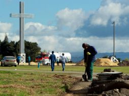 Bogotá prepara su principal parque para eucaristía del papa Francisco. EFE / M. Dueñas
