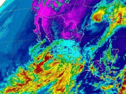 El SMN informó que la depresión tropical alcanzó vientos máximos de 45 km. por hora y se desplaza al noroeste a 15 km. por hora. TWITTER / @conagua_mx