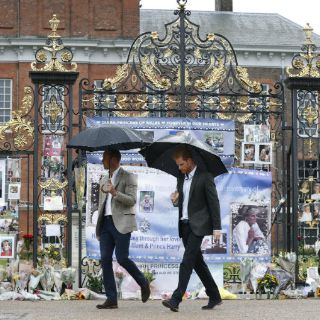 Príncipes de Inglaterra visitan jardín dedicado a Lady Di