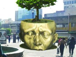 El árbol que estará dentro de la escultura será un ejemplar vivo. ESPECIAL /