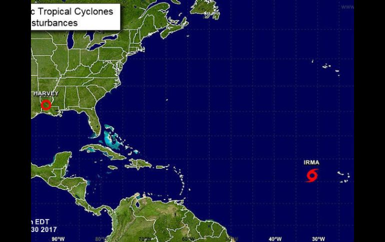 'Irma' es la novena tormenta tropical de la temporada de huracanes en el Atlántico. TWITTER / @conagua_clima