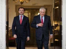 El secretario de Relaciones Exteriores, Luis Videgaray, se reunió con Rex Tillerson, secretario de Estado de EU. EFE / J. Scalzo