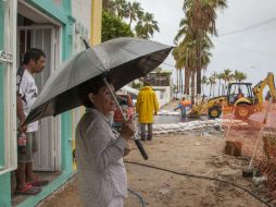 Hasta las 16:00 horas ‘Lidia’ se localizaba a 30 kilómetros al suroeste de Cabo San Lucas, en Baja California Sur. EFE / S. Muñoz