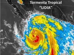 'Lidia' se encuentra a 40 kilómetros al suroeste de Cabo San Lucas, en Baja California Sur. TWITTER / @conagua_clima