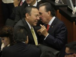 En negociaciones previas a la sesión de la Jucopo, Gamboa informó que el PRI tomó la decisión de no apoyar la propuesta del PAN. SUN / C. Mejía