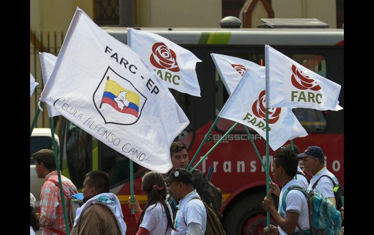 Las FARC se reestablecieron como partido político en Colombia hoy, viernes primero de septiembre de 2017. AFP / R. Arboleda