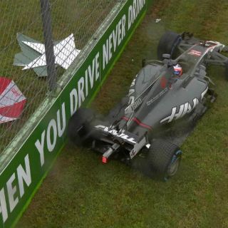 Suspenden la Q1 en Monza tras accidente de Grosjean