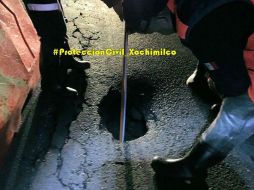 El percance ocurrió en el tramo entre Desiderio Peña y Cocoxochitl. FACEBOOK / Delegación Xochimilco