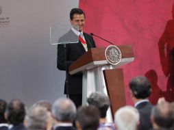 En su mensaje, Peña Nieto aseguró que el siglo XXI debe ser el gran siglo de México. EFE / J. Núñez