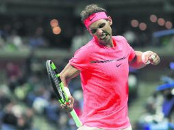 Fueron más de tres horas las que Rafael Nadal sudó la gota gorda para imponerse a Leonardo Mayer. AFP /