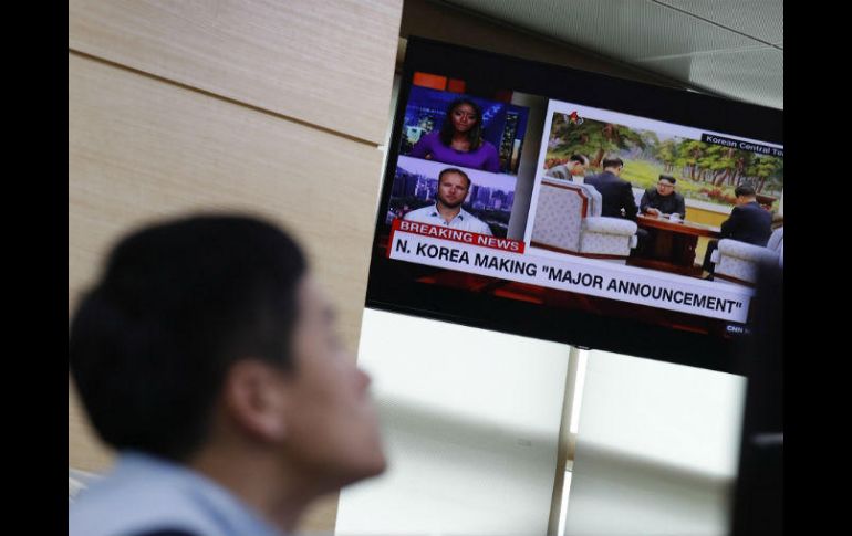 El del domingo fue el sexto ensayo nuclear del hermético país asiático tras los realizados en 2006, 2009, 2013 y los dos de 2016. EFE / J. Heon-Kyun