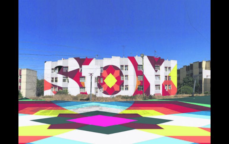 Nierika. Es el proyecto ganador con 257 votos a favor; pintará las fachadas de los edificios con las palabras 'Soy' 'Fui' y 'Seré'. ESPECIAL /