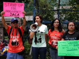 Muchos de los manifestantes tienen familiares en Estados Unidos o fueron deportados por la administración Trump. SUN / I. Stephens