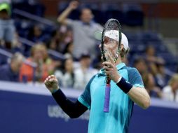 Kevin Anderson celebra al finalizar el encuentro. AFP /