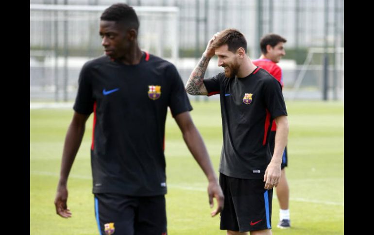 El astro y el refuerzo estrella se perfilan como titulares el próximo sábado, cuando el equipo azul y grana reciba al Espanyol. TWITTER / @FCBarcelona