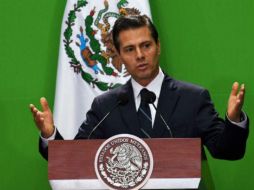 ‘Se vienen tiempos de mucha efervescencia política, pero tengan siempre presente que su deber es con México’, expresó el Presidente. AFP / P. Pardo