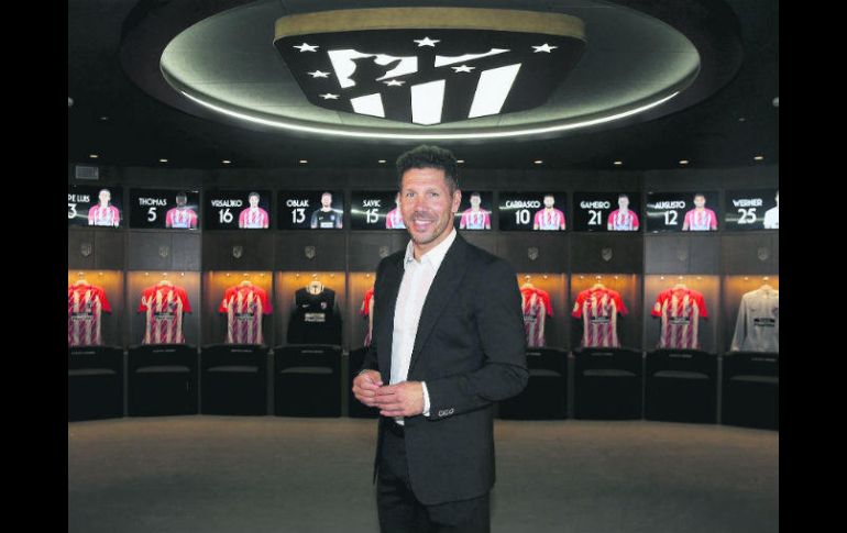 Diego Simeone. En vestidores del Wanda Metropolitano. EFE /