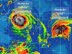 El meteoro sigue la ruta que deja el huracán ''Irma'', que registra la misma intensidad. TWITTER / @conagua_clima