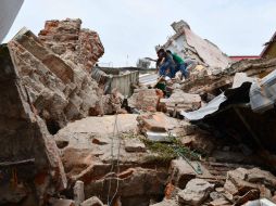 En la región del Istmo de Tehuantepec sufrieron fuertes daños, tras el terremoto que dejó más de 40 muertos en Oaxaca. AFP / R. Schemidt