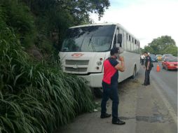 El percance fue reportado a las 18:00 horas, tras lo que se enviaron rescatistas a la zona. ESPECIAL /