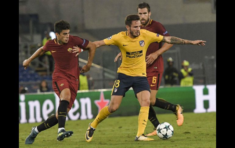 Algunas de las fallas ofensivas del 'Atleti' fueron obra de Saúl Ñíguez (C). AFP / A. Solaro