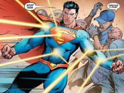 En el cómic se muestra a Superman bloqueando balas dirigidas a inmigrantes en Estados Unidos. ESPECIAL / DC Comics