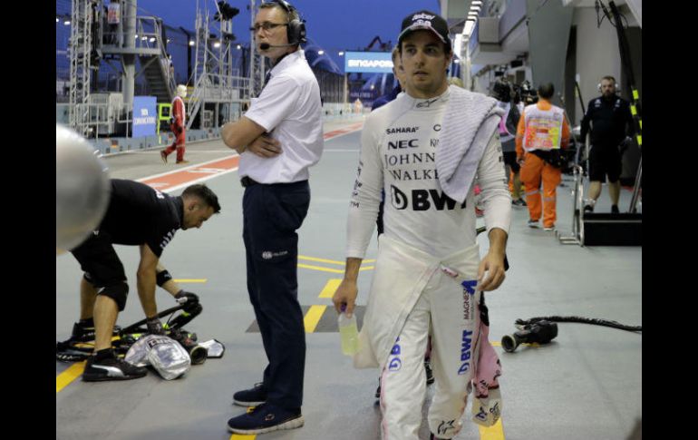 'Checo' saldrá dos posiciones por delante de su compañero de equipo, Esteban Ocon. AP / W. Maye-e