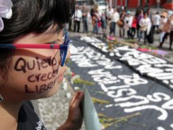 Alrededor de 150 personas entre estudiantes e integrantes de organizaciones civiles se manifestaron. SUN / O. Contreras