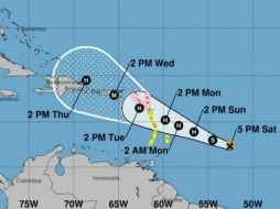 La tormenta se ubica a 620 millas al estesureste de las Antillas Menores. TWITTER / @TemporadaCiclon