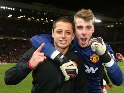 David De Gea, portero del ManU, dijo que el tapatío ''Chicharito'' Hernández le hizo entender lo especial que es México. ESPECIAL / manutd.com