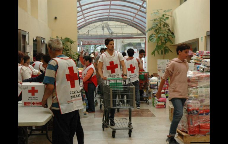 La Cruz Roja Mexicana solicitó a la población collarines de todo tipo, chicos, medianos y grandes. EFE / Z. Carrillo