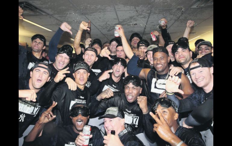 Los Yankees de Nueva York festejan su pase a los Playoffs, con una marca de 86-68 en la División Este de la Liga Americana.